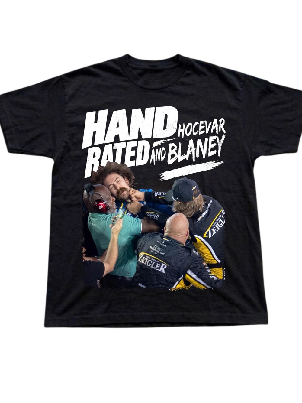 Hand Rated Hocevar and Blaney Black Graphic Tee